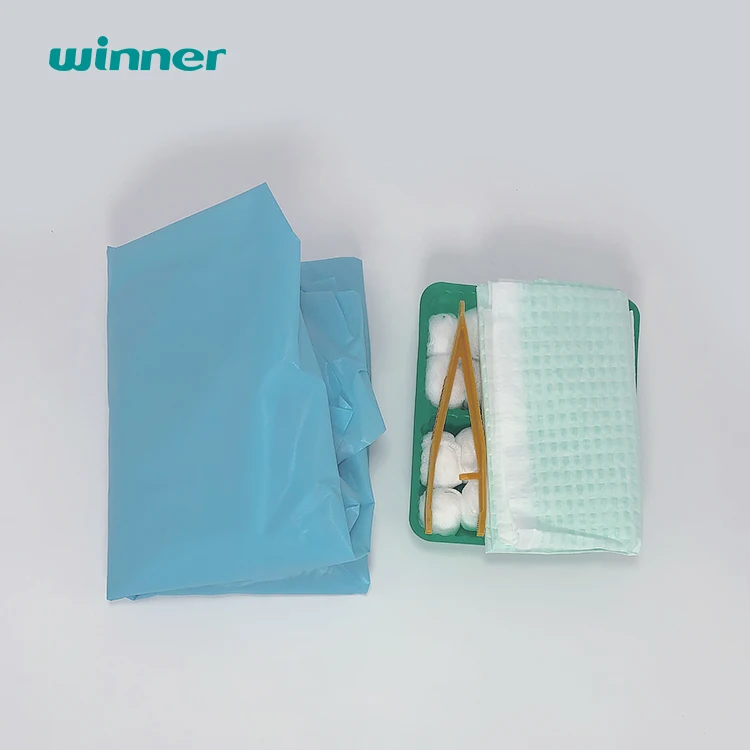 
basic with tweezers Blister surgical disposable dressing pack set 