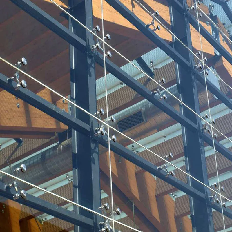 Soundproof aluminum glazing curtain wall spider glass curtain wall system