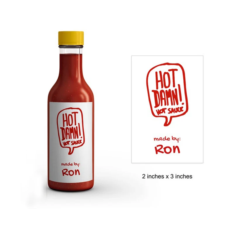Factory price custom logo printing hot sauce food bottle vinyl labels