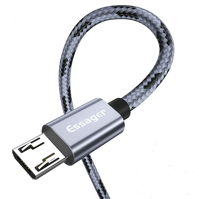 
Essager Micro Fast Charging Cable 1M 2M Braided Cable Compatible with All Micro Interface Devices 