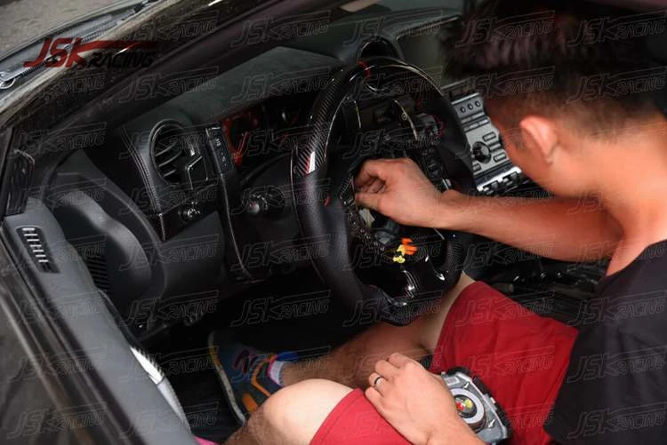 CARBON FIBER INTERIOR STEERING WHEEL FOR NISSAN GTR R35 CBA DBA (2008-2016)