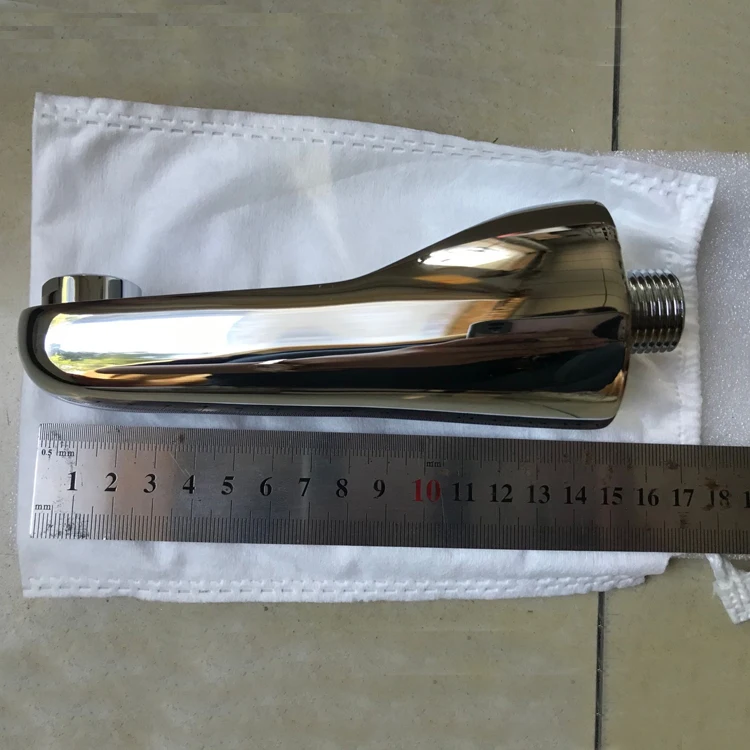 Round Bathroom Fittings Bathtub Spout Chrome Wall Mount Bathtub Copper Bath Spout for Bathroom Wall Concealed Spout