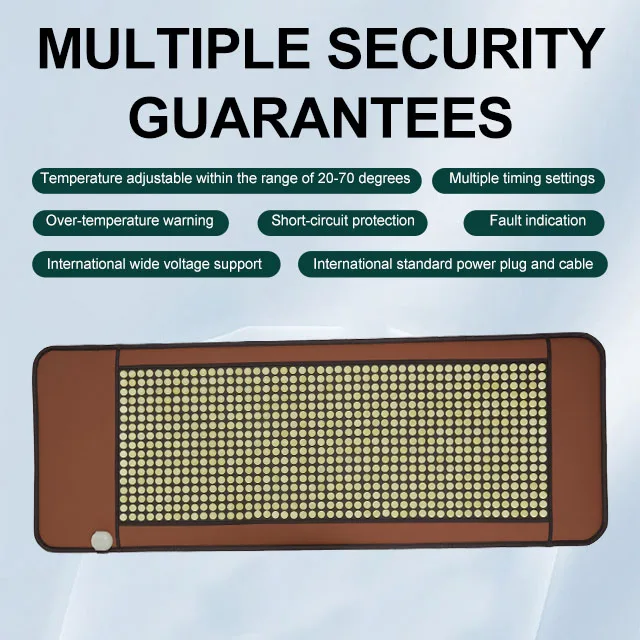 Jade far infrared heating magnetic therapy mattress gold jade massage health care mat single bed use