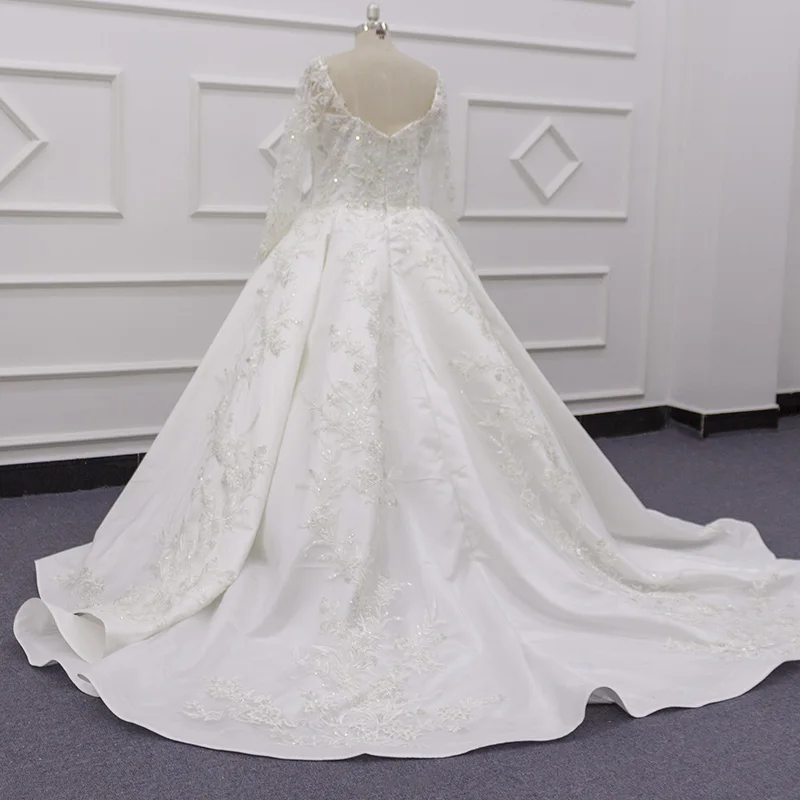 Eslieb SJ226 High quality new bride Star luxury  shoulder robe beads mariage dream tail court wedding dress