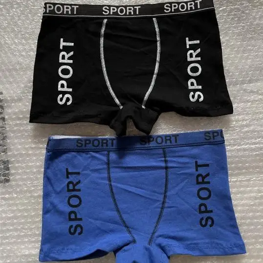 2024 Newest Boys Cotton Classic Printed Mixed Color Boxer Briefs Student Underwear 1093