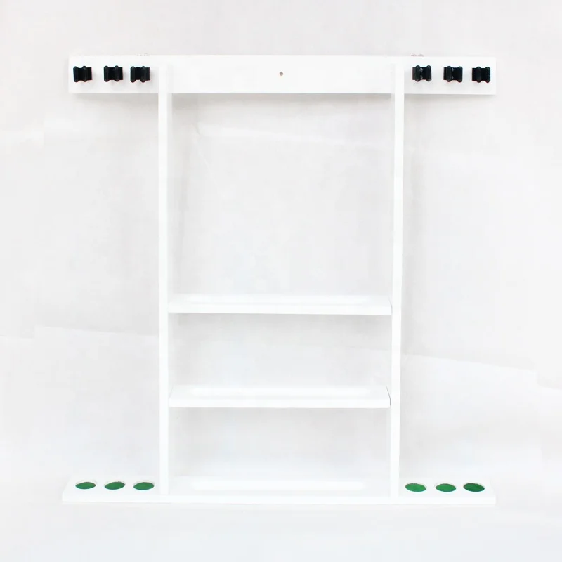 4 Colors Pool Que Resting Wooden Billiard Snooker Cue Wall Mount Racks