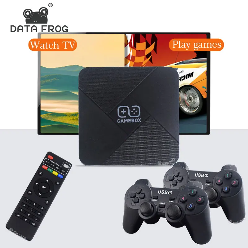 Data Frog TV BOX Built-in Game System with Game Emulator Console for PS1 Dual System Video Games Console for PSP N64