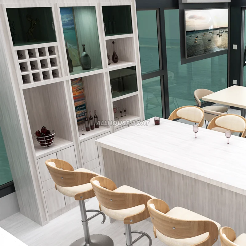 Pontoon Houseboat Luxury Modern Mobile Home Modular Home Small Floating Homes Tiny House Boat Floating Hotel Pontoon Houseboat