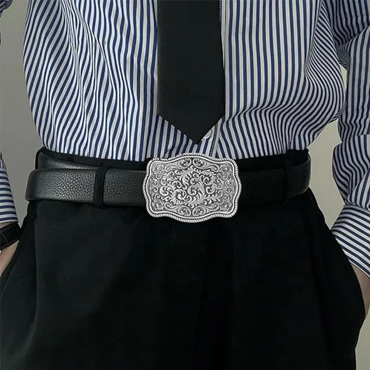 Best quality wedding bulk blank letter initials custom design western Belt buckle