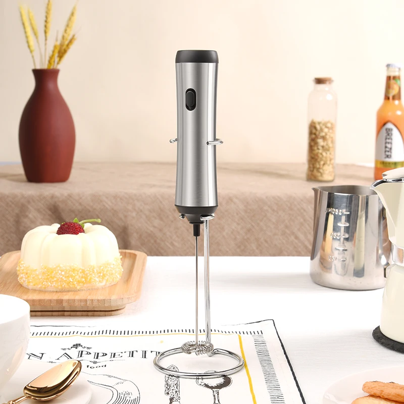 Wholesale Home Espresso Coffee Mixer Kitchen Automatic Milk Foam Handheld Instant Electric Milk Frother With Stand