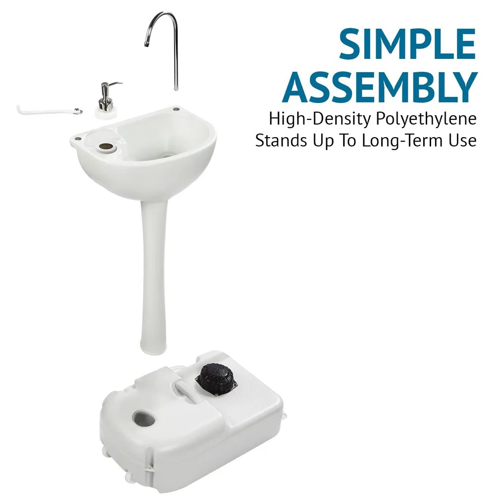 portable outdoor hand wash basin, movable washbasin, Simple leisure picnic site workshop pedal sink with water tank