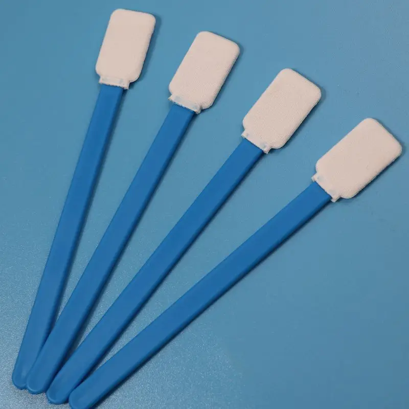714 Lint Free PP Stick Rectangle Microfiber Cleanroom Swab for Screen Cleaning