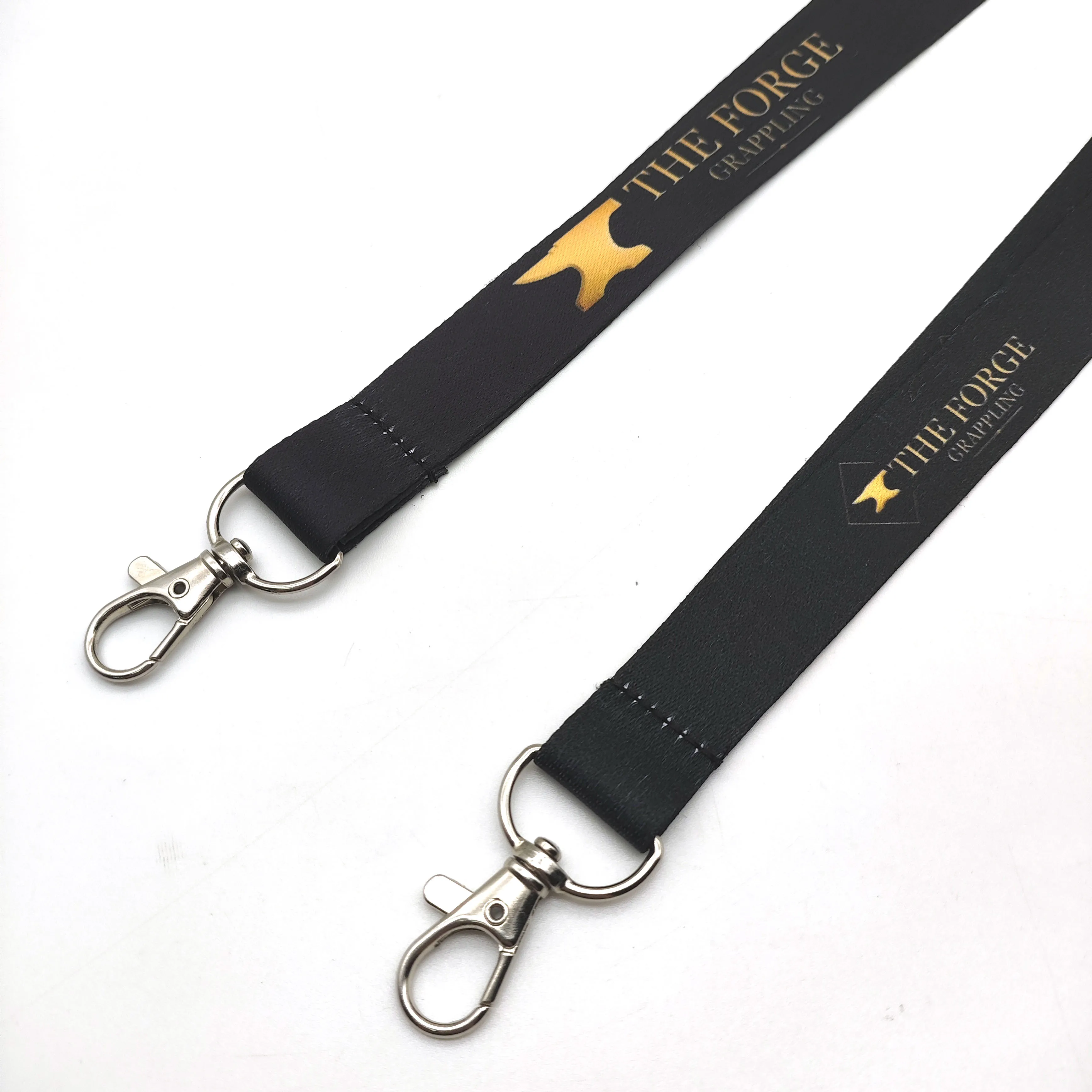 Custom printed logo college lanyards with sliver hook for factory wholesale