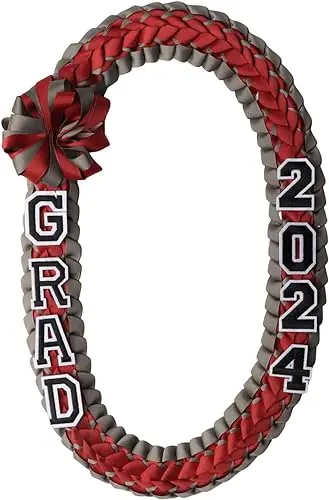 fashion jewelry necklaces Class of 2024  Braided  Gift Party Accessories for Women and Men Graduation Ribbon Lei