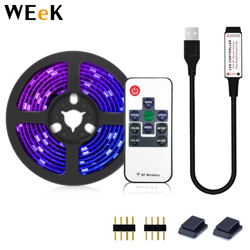 TV LED Strip Lights 6.56ft for 32-65in TV USB LED TV Bias Backlight Accent LED Tape Light Strips WL-USB10K-02