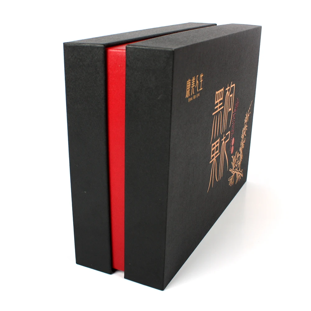 Gift Boxes with Sleeve Factory Wholesale Cheap Price Luxury Black Lid and Base Raphe Box/matte Black Rigid Boxes Other Food