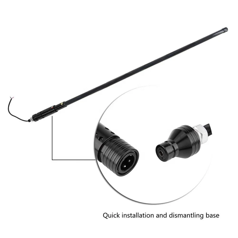 3FT 4FT 5FT Lighted LED Whip With Smoked Black Tube LED Antenna Light Dancing Color Remote Controlled For ATV Off Road UTV Parts