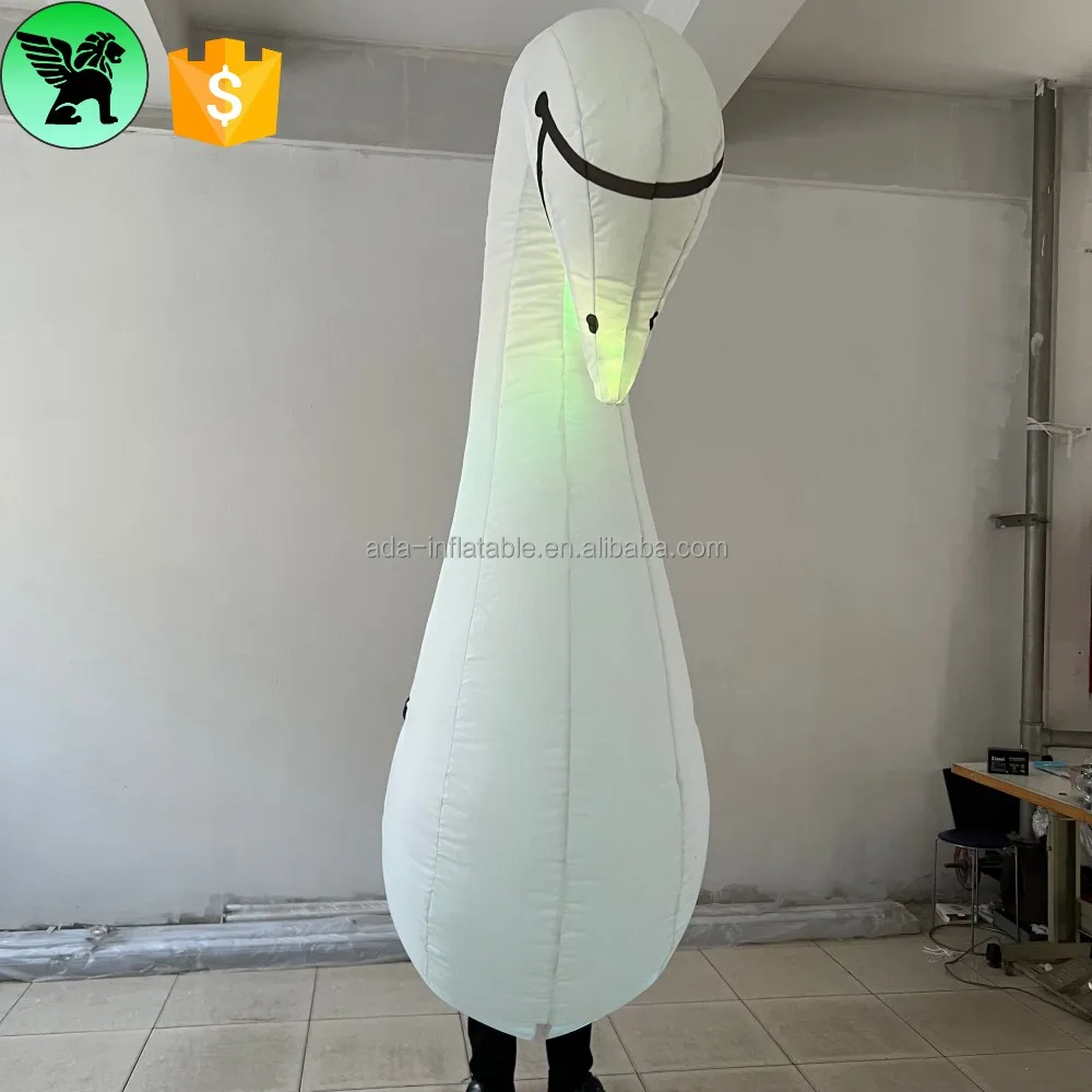 Event Parade Inflatable Moving Swan Customized Decoration Animal Mascot for Festival Advertising A10584