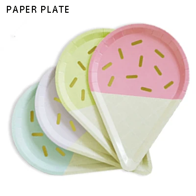 8 шт., одноразовые овальные бумажные тарелки для офсетной печати Partyware