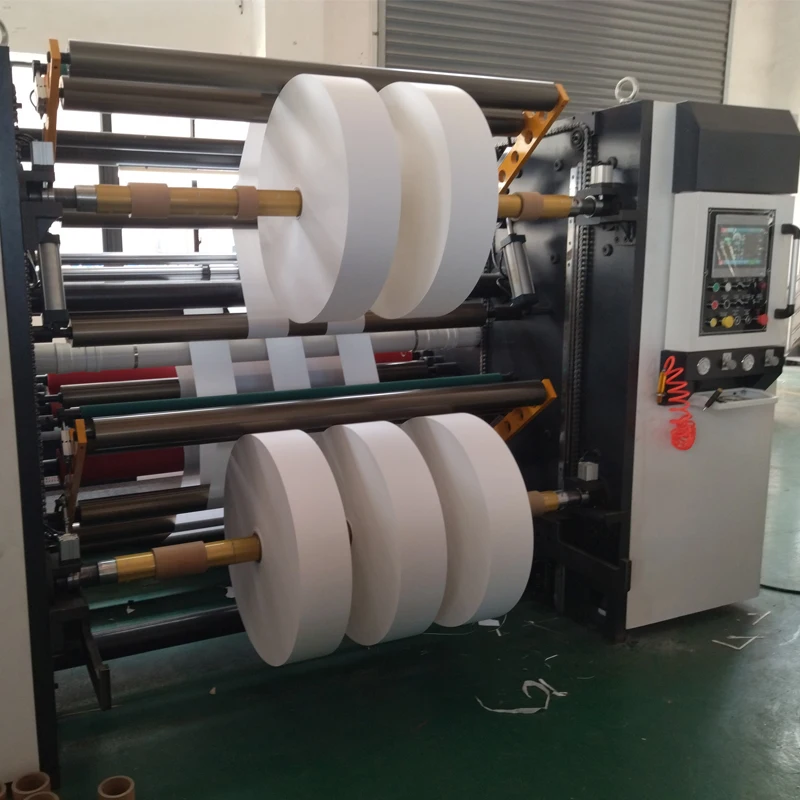 Brown Kraft Paper Jumbo Roll Slitting Machine With Hydraulic Shaft Less Unwinder For Manufacturing Envelops Competitive Price