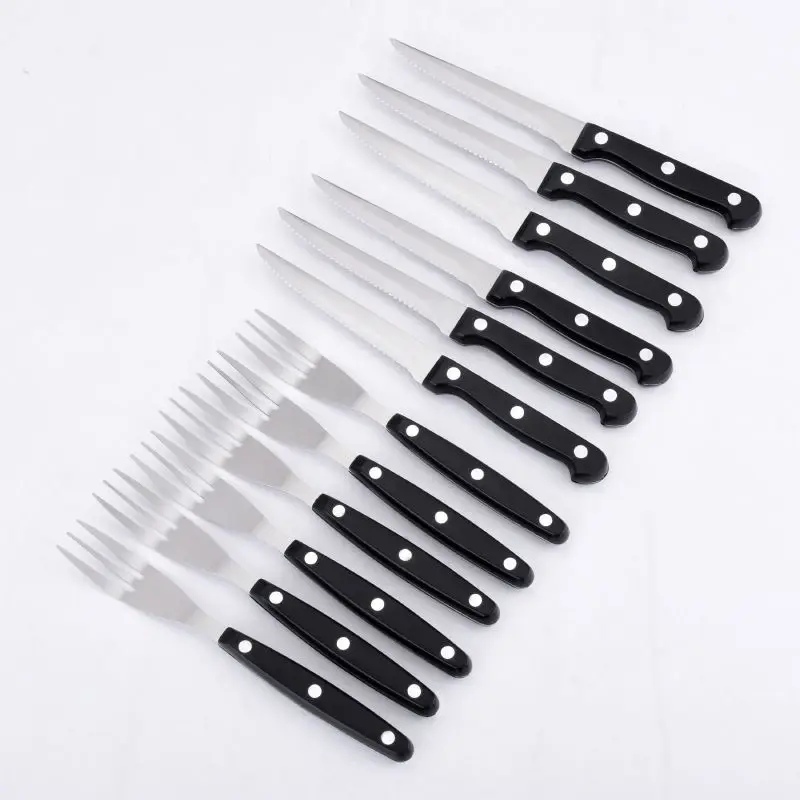 Cheap professional chef knife cooking table dinner set coltelli da cucina kitchen stainless steel steak fork and knife set