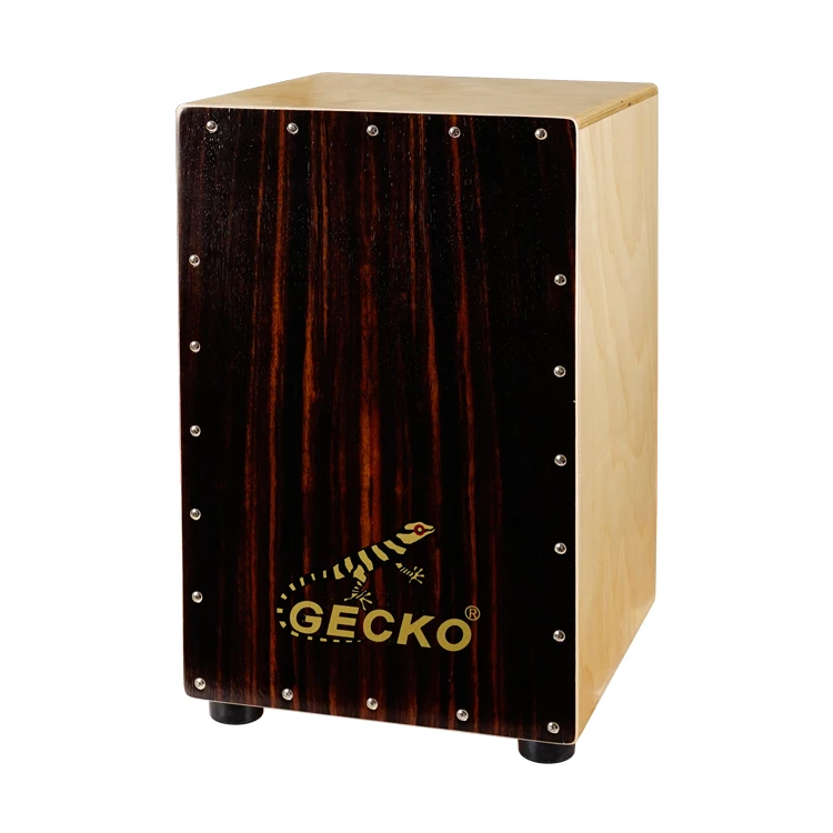 GECKO Factory High Quality Concert Cajon Box Drum Natural Ebony Wooden CL10EN Musical Instrument Cajon Drum