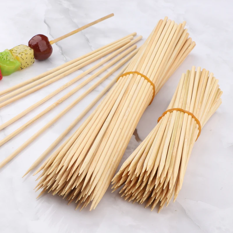 Nontoxic and harmless chinese disposable bamboo kebab bamboo bbq sticks barbecue skewers suitable for picnics