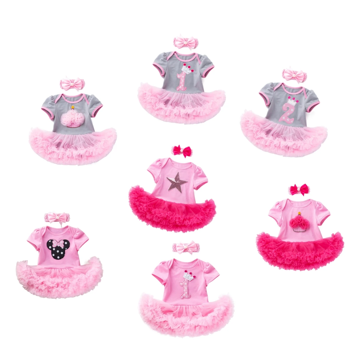 2024 Летнее Детское платье-пачка для девочек 2 лет