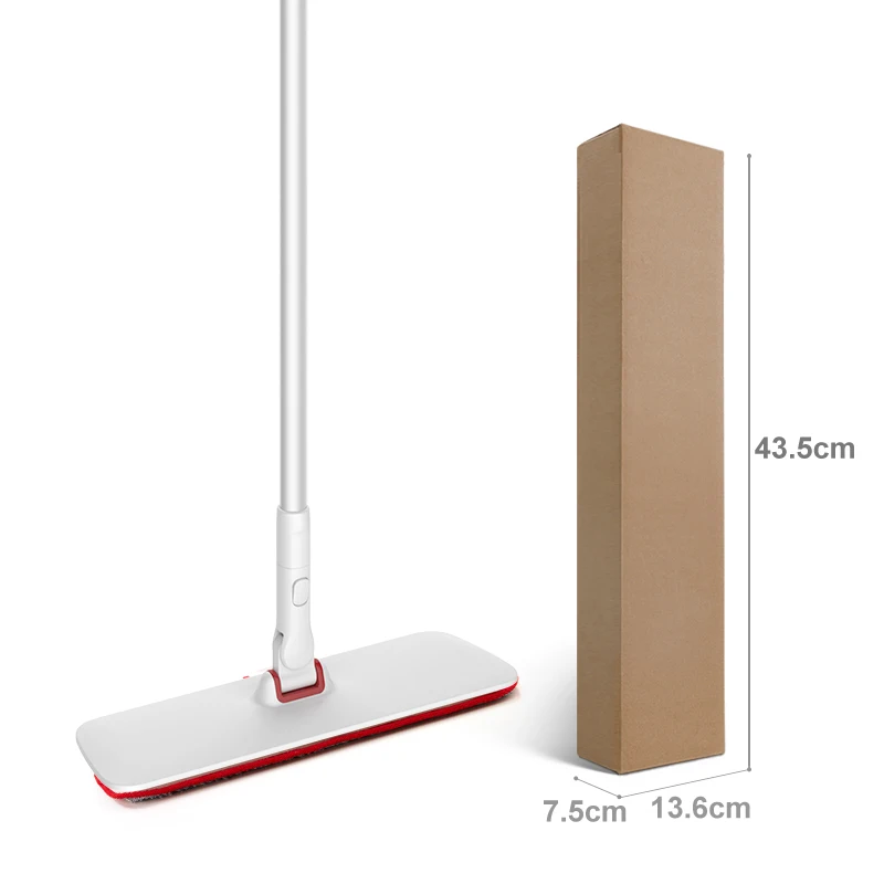 BOOMJOY Living Room Plate Slide Telescopic Handle Aluminum 360 Magic  Cleaning Floor Flat Mop for Home