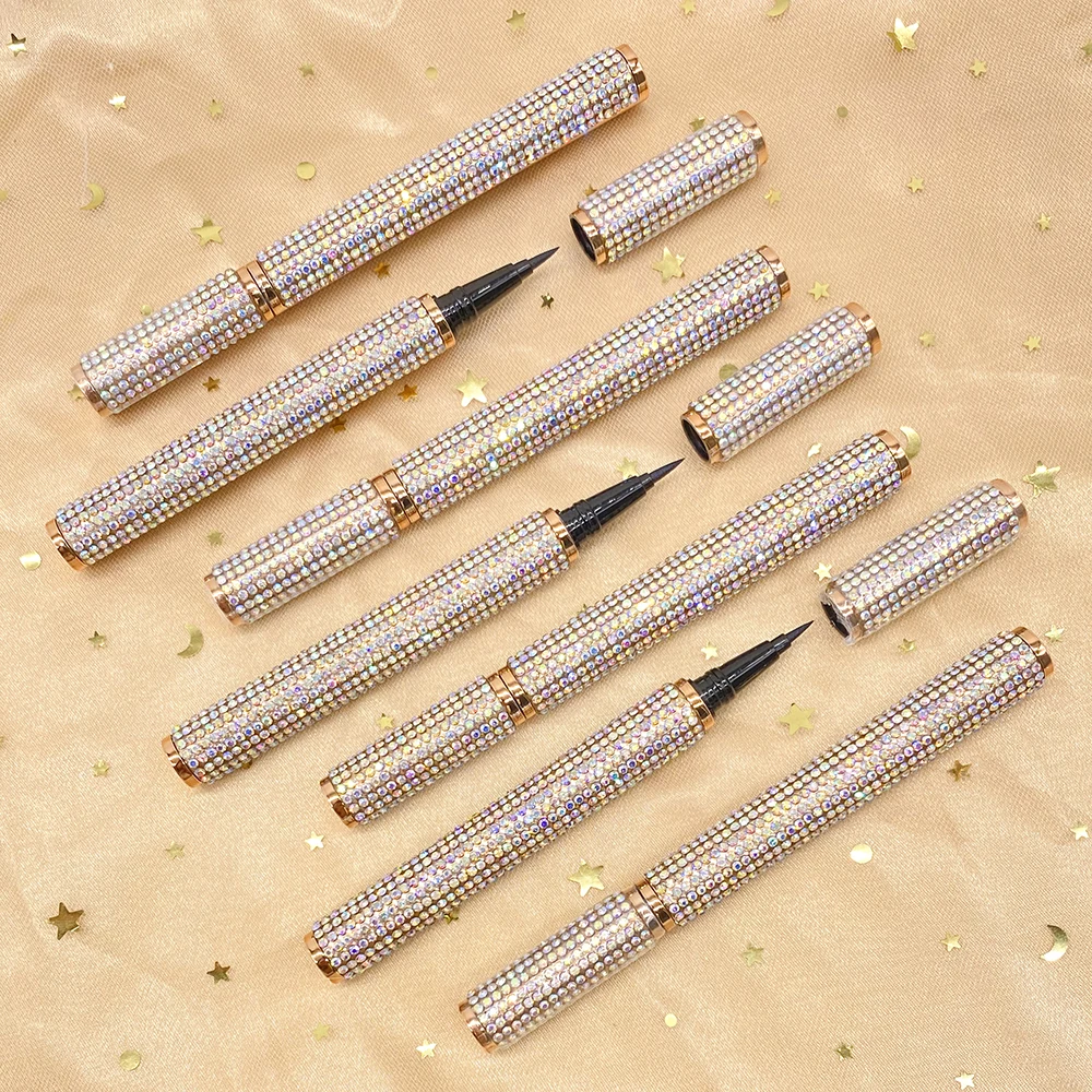 Wholesale Black Waterproof Eyeliner Glue Pen Private Label Water Activated Liquid Eyeliner Pencil