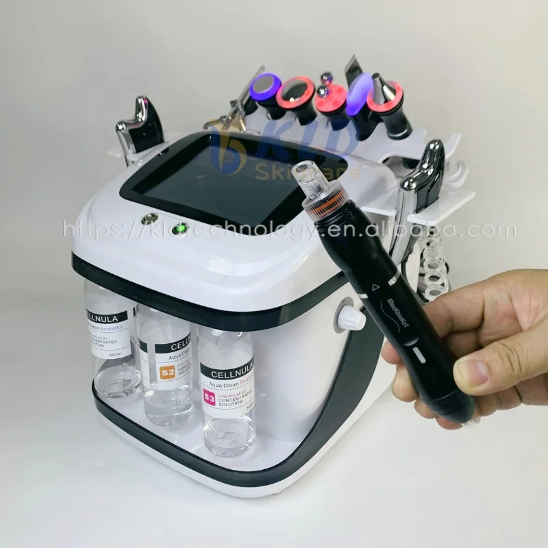 Black Pearl 8 IN 1 Hydra Aqua Facial Bubble Skin Glowing Oxygen Jet RF Lift Portable Anti aging Aesthetic Device