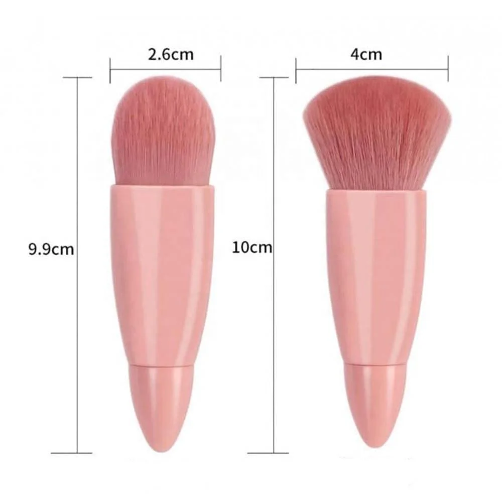 New Best Seller Travel Makeup Brush Set 5 PC Mini Makeup Brushes Kit Complete Function Cosmetic Brushes Kit with Mirror and Case