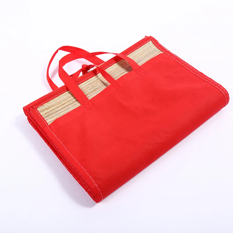 Portable Folded Beach Mat Adult Foldable Straw Printed Mattress Waterproof and Dampproof Made of Polyester for Camping