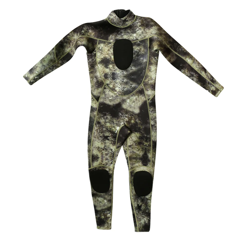 Customized Logo 3mm Neoprene Spearfishing Hunting Warm Camo Men Full Body Front Chest Zippers Wetsuits