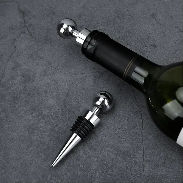 Wine Stoppers Stainless Steel Champagne Stopper  Wine Bottle Plug Sealer Convenient