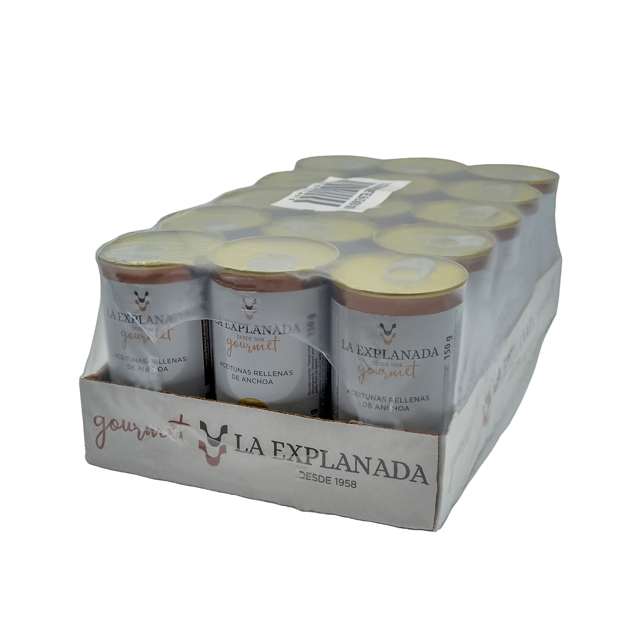 Вкусные зеленые фаршированные оливки с анчоусами, 12 унций