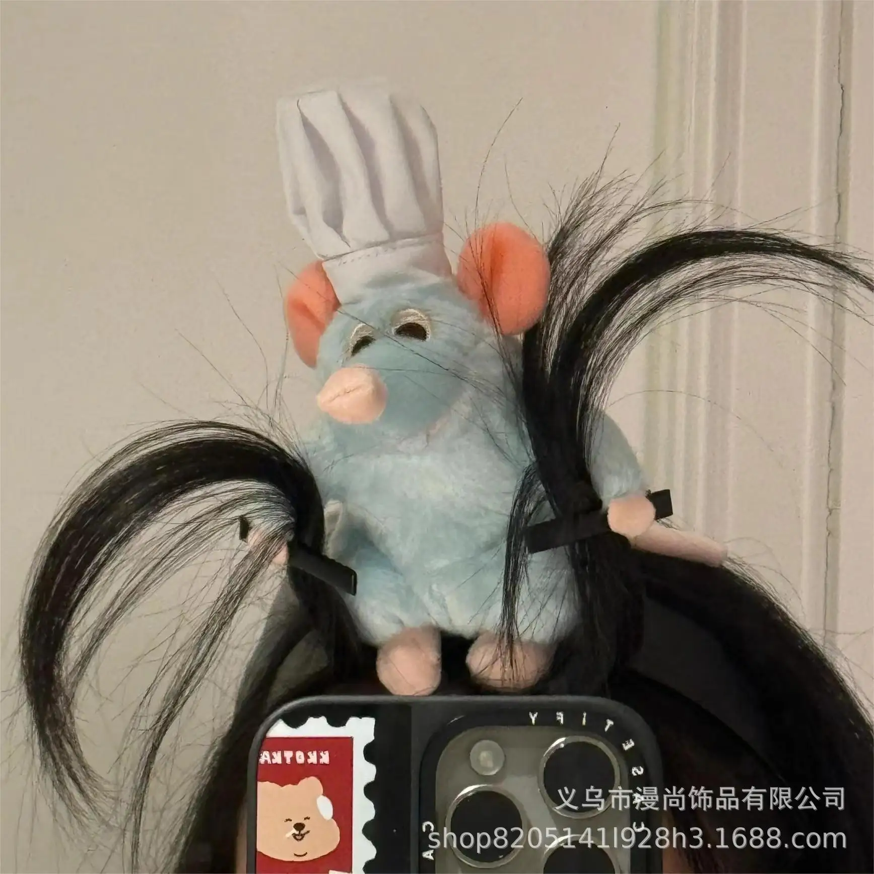 Cooking Mouse King Doll Toy Hair Hoop Funny Plush Cartoon Headband Girl Cute Hair Accessories Headband