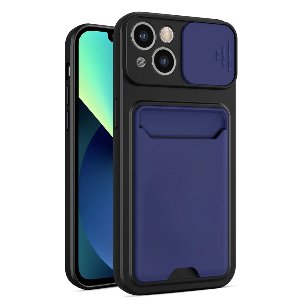 For Infinix Hot 10S 10T Phone Accessories Back Cover Armor Shockproof Card Slot Wallet Phone Case 2 in 1 Hybrid Slide Camera