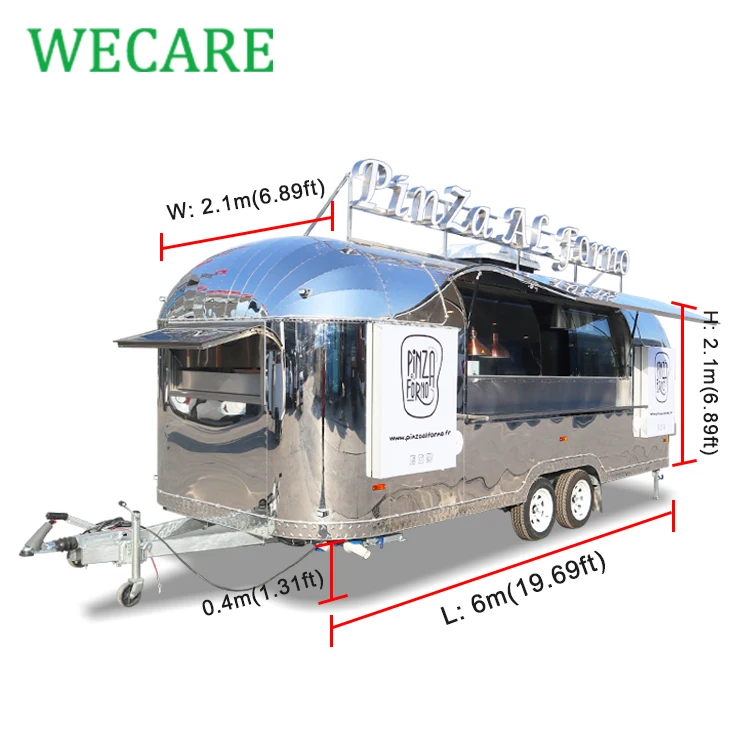 Wecare мобильные кухонные прицепы для хот-догов