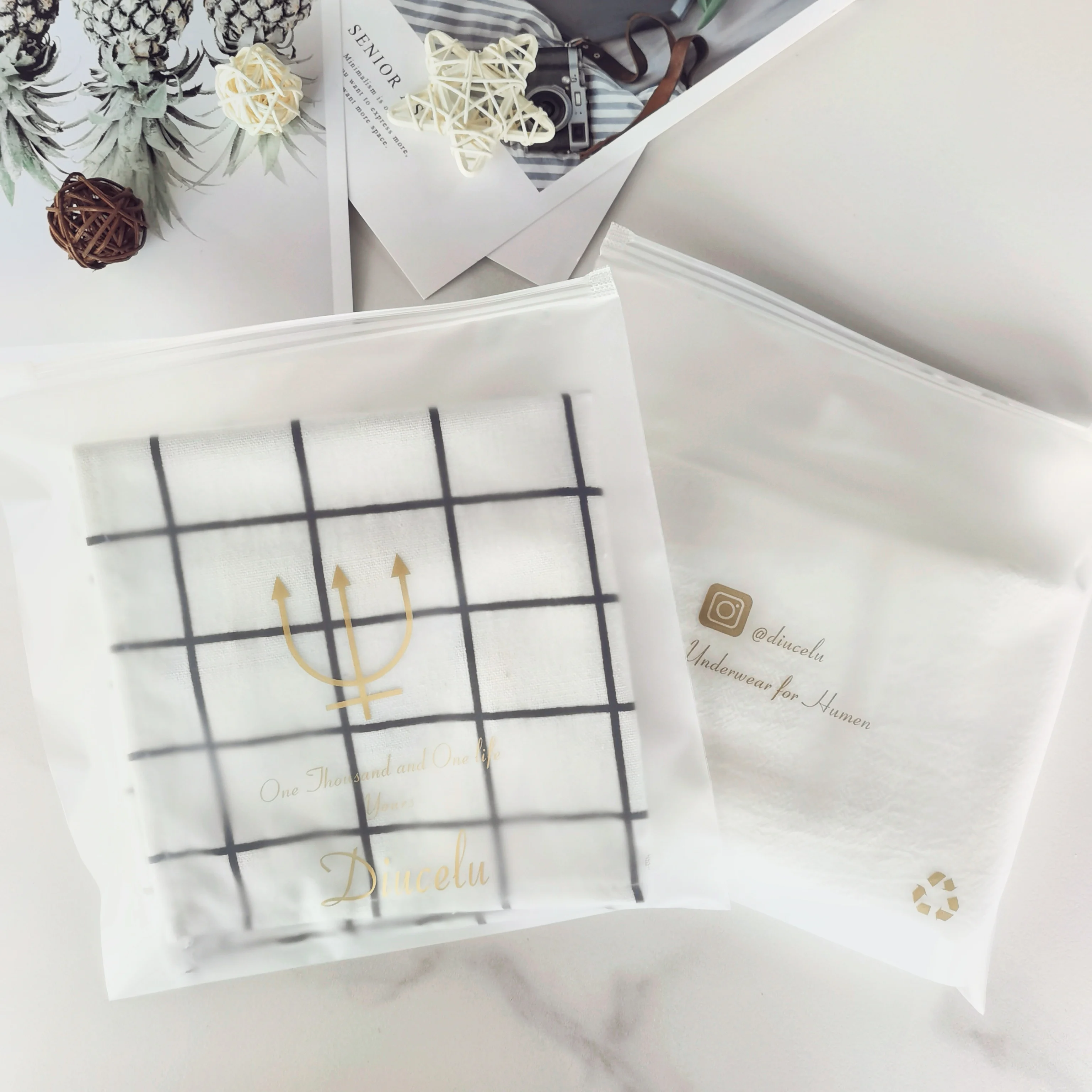 Plastic Clothes Plastic Zipper Bag Plastic Clear Zip Lock Bags Custom Frosted Zipper Bags For T Shirts