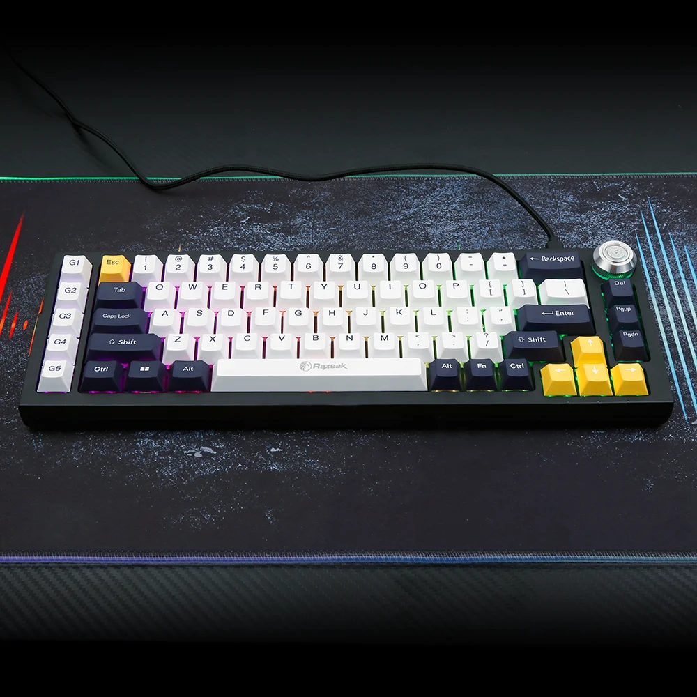 Заводская пользовательская прокладка с креплением для игровых клавиатур 72 клавиши макет макро программируемая Беспроводная механическая клавиатура Hotswap для ПК геймеров