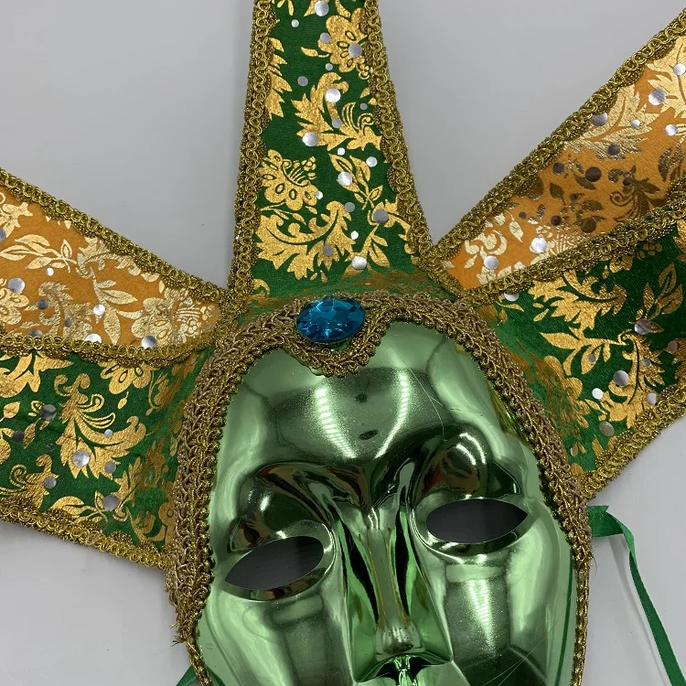 Fashion vintage mask of coloured drawing pattern Venice mask full face