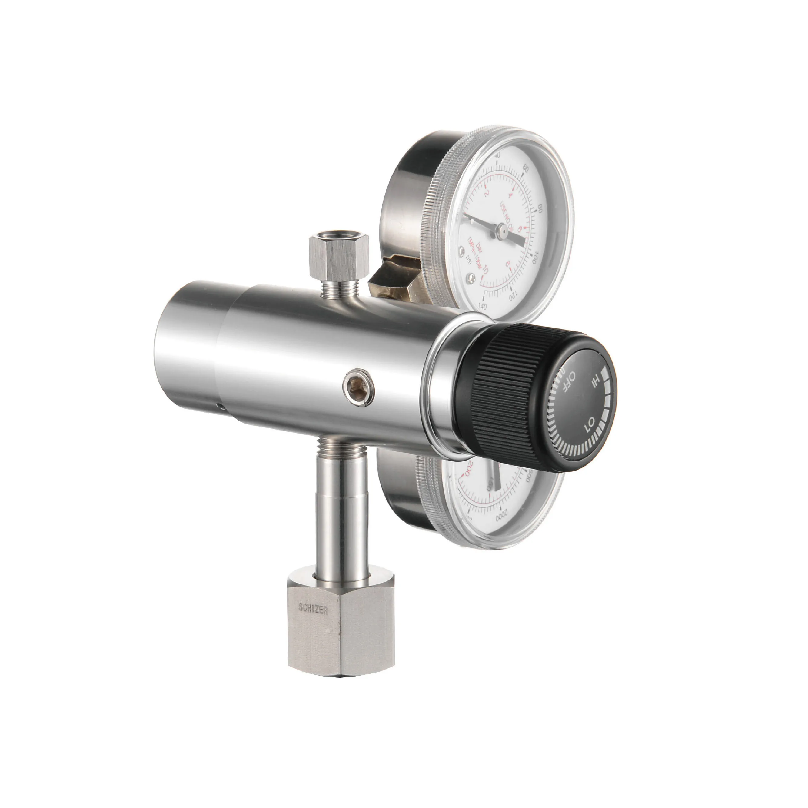 
Two - stage pressure regulator with dual gauge for homebrew beer kegerator sodastream 