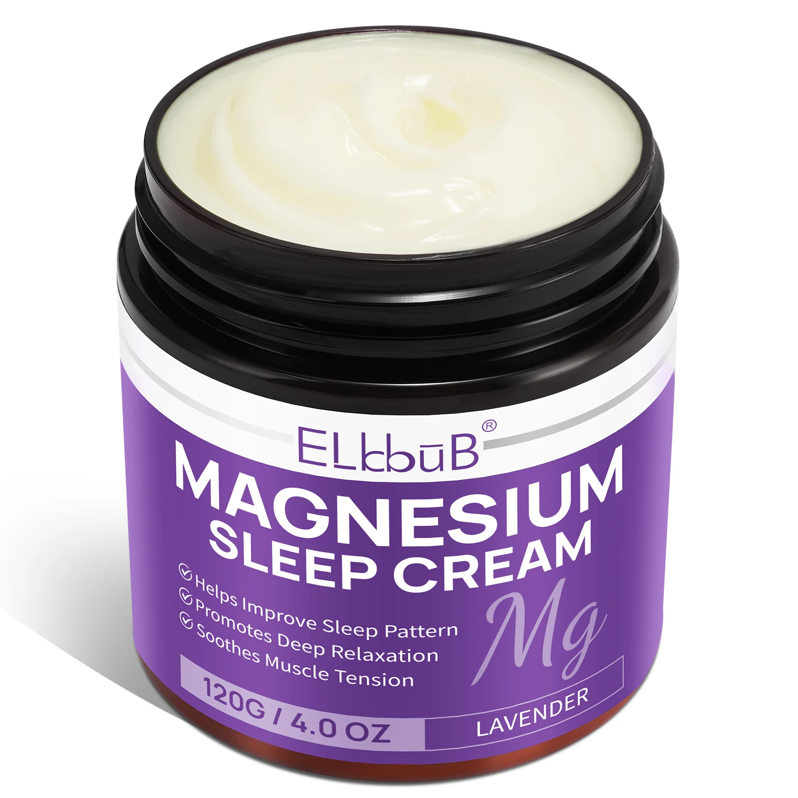 ELBBUB elevate sleep quality soothes muscle tension 120g lavender magnesium body oil magnesium chloride oil magnesium cream