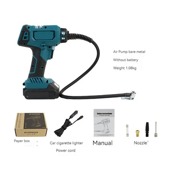 HANGLOI Customized Inflator 20V Battery 120PSI Car Bike Air Compressor Pump Digital Portable Tyre Cordless Inflator