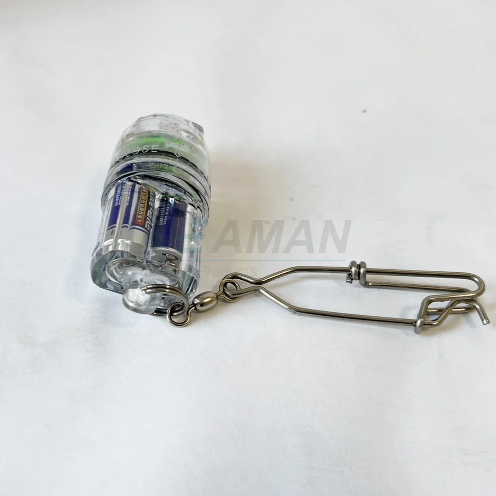 Water activated Deep Drop Fish Attracting light with stainless steel Clip for Swordfish, Tilefish, Halibut, Tuna, Grouper