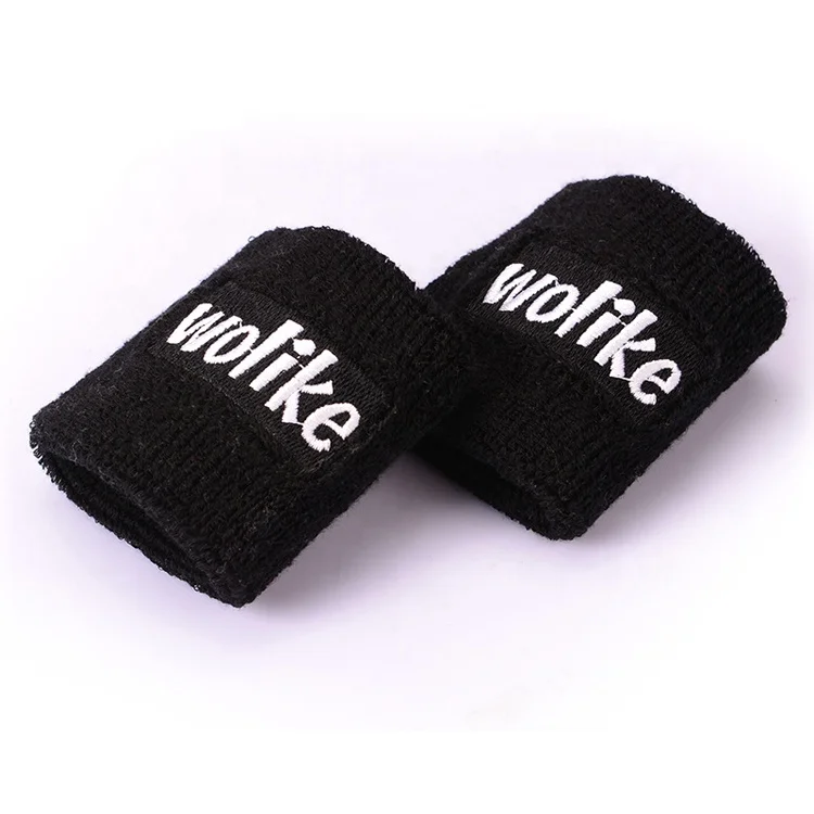 Manufacturer Embroidery Logo Custom Wristband Cotton Sweat Band Sport Terry Towel Wrist Sweatband