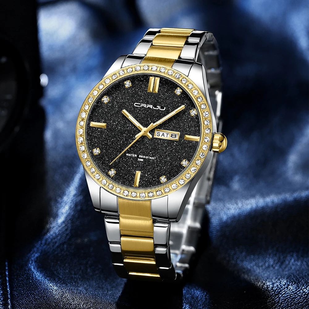 high quality OEM ODM private label 316L stainless steel  bands  moissanite diamond  star dust watch for men