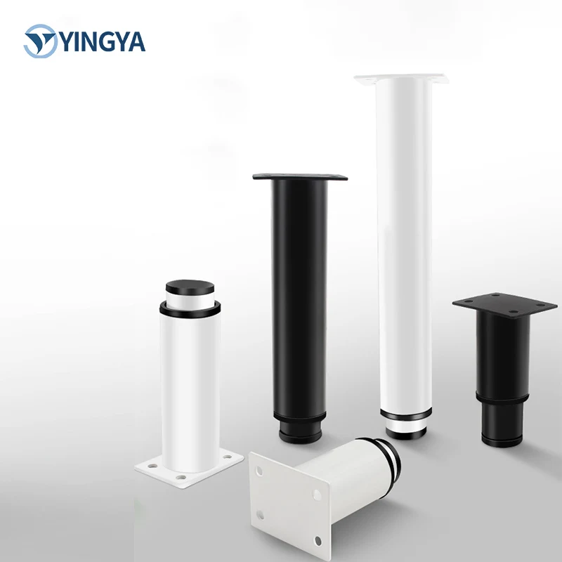 Adjustable Cylindrical Foot Rod Furniture Support for Cabinets Coffee Tables Shoe Cabinets Foot Pad