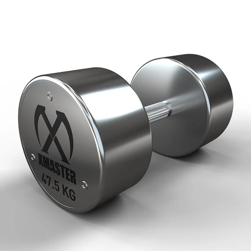 GYM  Chrome  Steel Dummbell with Fixed Handle